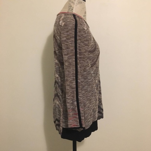 Nic+Zoe Petite Medium Sweater Red & Tan Sweater - Picture 2 of 6